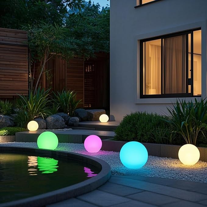 12-Inch LED Ball Light, Changing Glowing Orb Light - Image 9