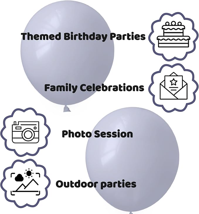 110pcs Dusty Blue Balloon 12 Inch - Image 4