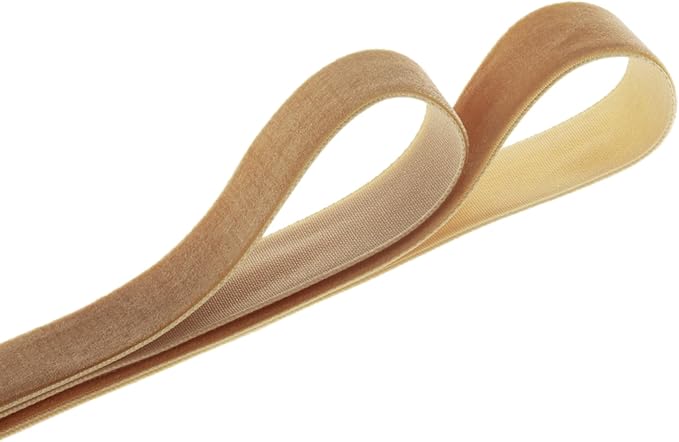 Vintage Khaki Velvet Ribbon, 1 Inch X 25Yd - Image 3