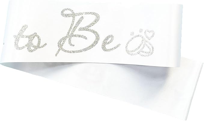 White Bride to Be Sash for Bridal Shower Bachelorette Party Wedding Hen Party - Image 4