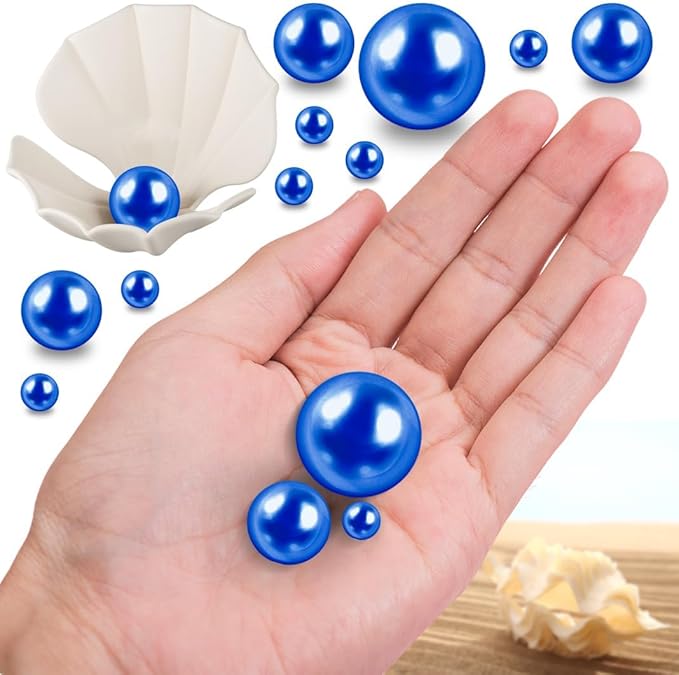 300Pcs Purple Polished No Hole Faux Pearl Beads - Image 3