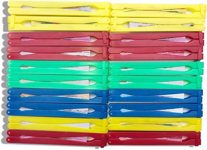 20 Pcs Folding Handheld Paper Fans Bulk Chinese Oriental Floral Wedding Round - Image 6