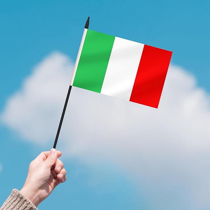 2 Pack Italy Desk Flag Set, Italian Desktop Small Miniature Table Office Flag - Image 7