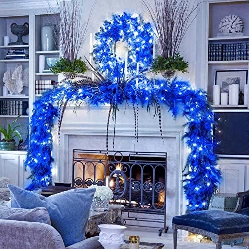 JMEXSUSS 250 LED Blue String Lights Indoor, 91.5ft Connectable Christmas Lights - Image 6