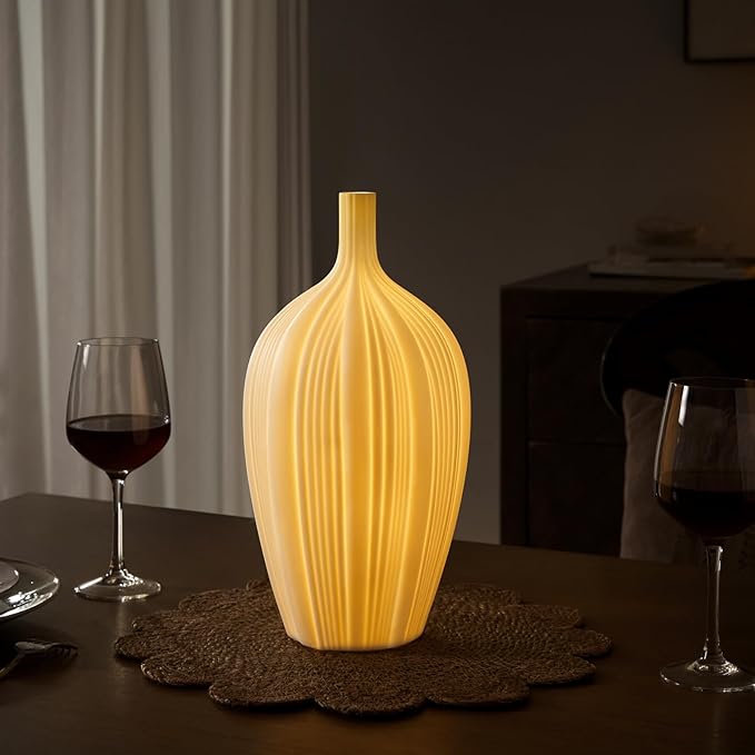 RONDURE 13.9" Modern Ceramic Table Lamp, Modern Bedside Lamps - Image 2