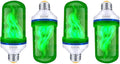 OMK 4 Pack Green Light Bulbs, Christmas Flame LED Light Bulbs Decorations by OMK