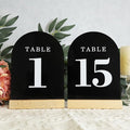 Wedding Table Numbers 1-15, Acrylic Arch Signs by ORGANTEAM