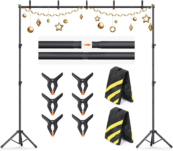 Backdrop Stand 10×8ft Adjustable Backdrop Support Ground Kit Photography Photo by Forlogic