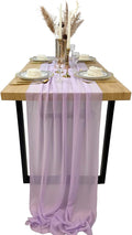 EHLDekol 13ft Lavender Chiffon Table Runner, 29x156 Inches Romantic and Rustic by EHLDekol