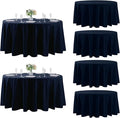 Fokitut 6 Pack Round Tablecloth, 132 Inch, Stain Resistant and Wrinkle by Fokitut