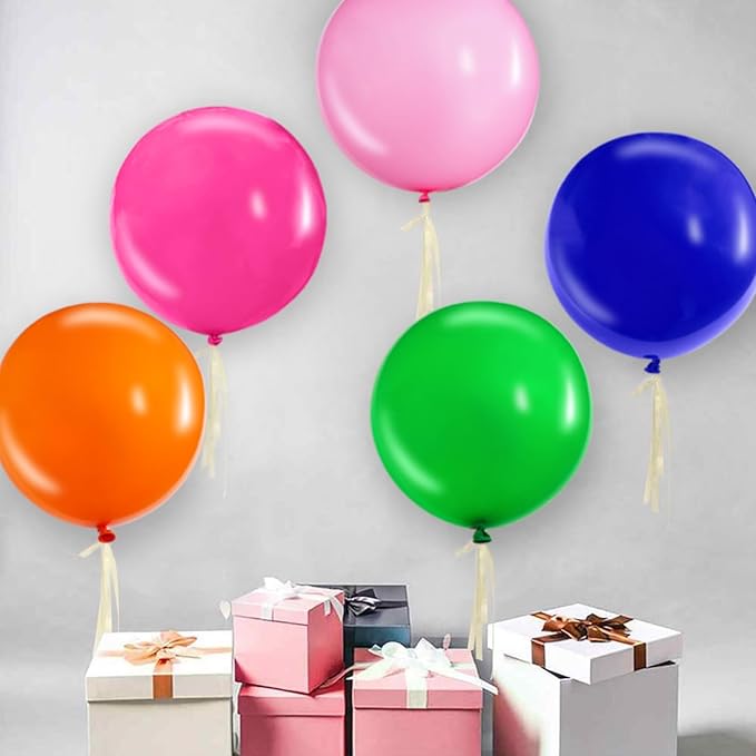 KAWKALSH Assorted Rainbow Giant Balloons 36 Inch - Image 6