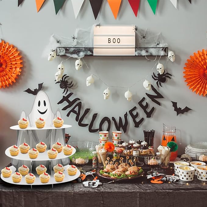 3-Tier Halloween Cupcake Stand Tower Halloween Castle Cake Stand Halloween - Image 5