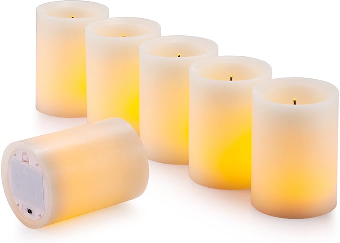 Flameless Flickering LED Candles 3" X 4" - Image 5