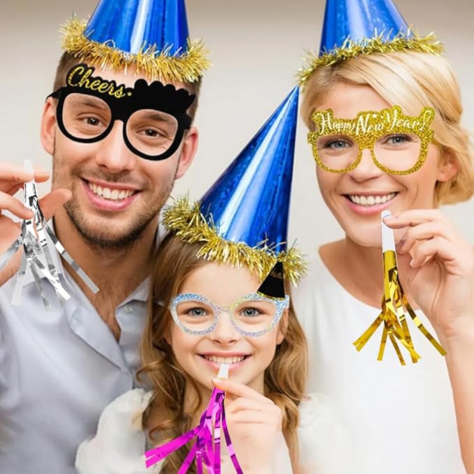 Gold Noise Makers Party Blowers 24 PCS Noise Maker Party Blowers Party Horns - Image 5