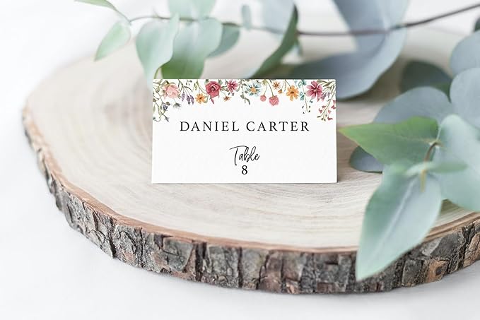 Printed Party Place Cards for Table Setting – Set of 25 Blank Name Cards – - Image 5