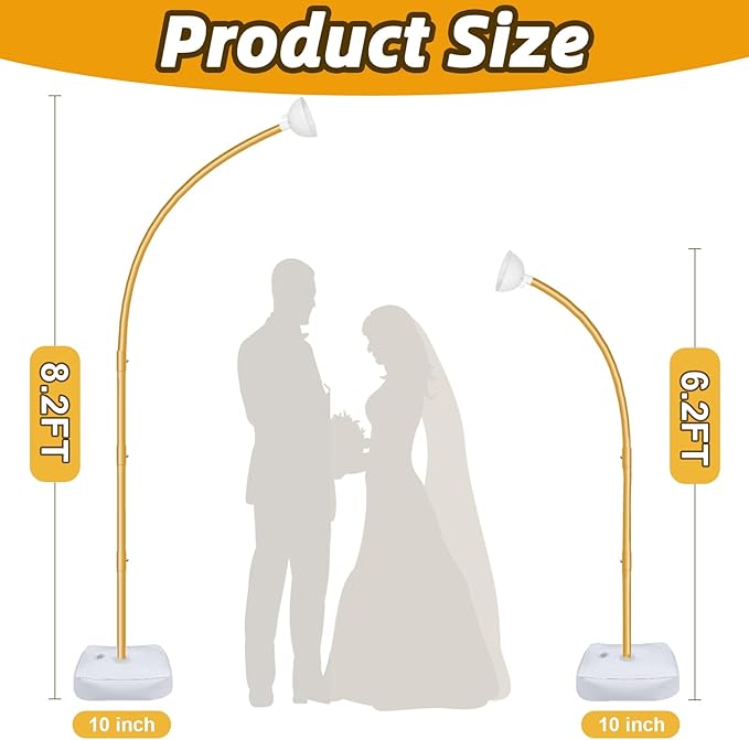 AerWo Balloon Arch Kit 8.2ft+6ft, Free Bending Top Curve Balloon Arch Frame - Image 3
