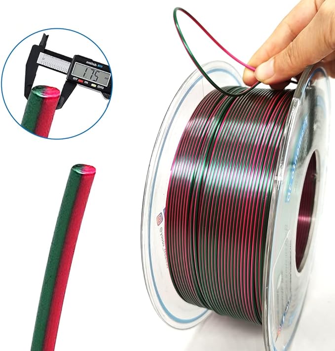 YOUSU Silk PLA Filament 1.75mm 3D Printer Filament Coextrusion Filament Dual - Image 2