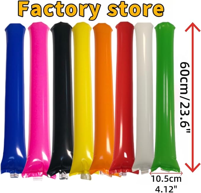 48pcs Round Head Boom Sticks Thunder Sticks Cheering Sticks Team Spirit Plastic - Image 4