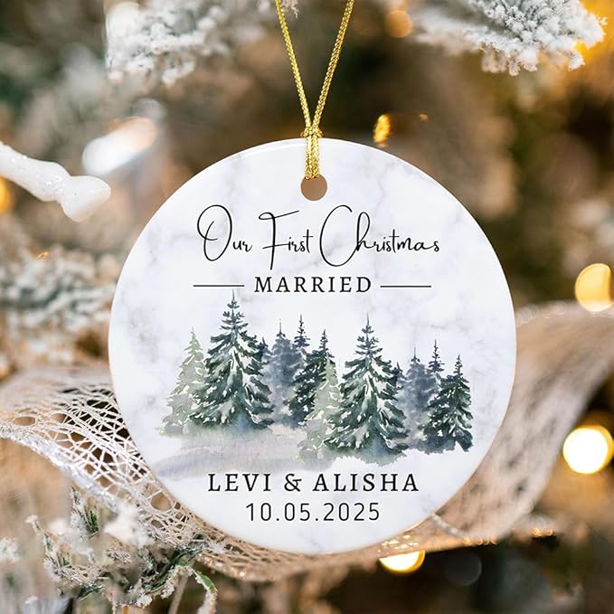 GABITA Personalized First Christmas Married Keepsake, First Christmas Married - Image 5