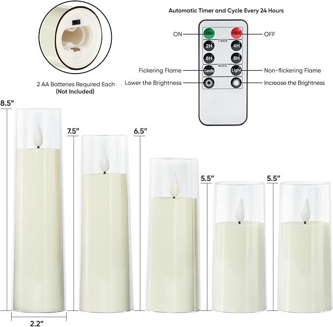 Amagic Flameless Candles Battery Operated, LED Candles - Image 6