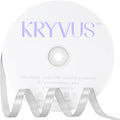 Silver Satin Ribbon 3/8 inch X Continuous 100 Yards, Single Face Polyester by Kryvusribbon