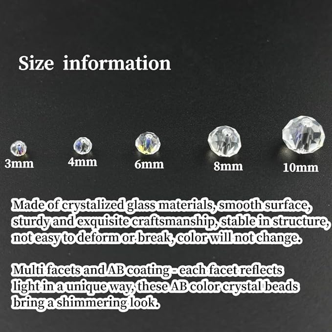 500pcs 3mm Crystal Glass Beads for Crafts Faceted Rondelle Glass Beads for - Image 2