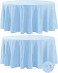 Fokitut 2 Pack Waterproof Round Tablecloth, 108 Inch, Stain Resistant and by BalsaCircle