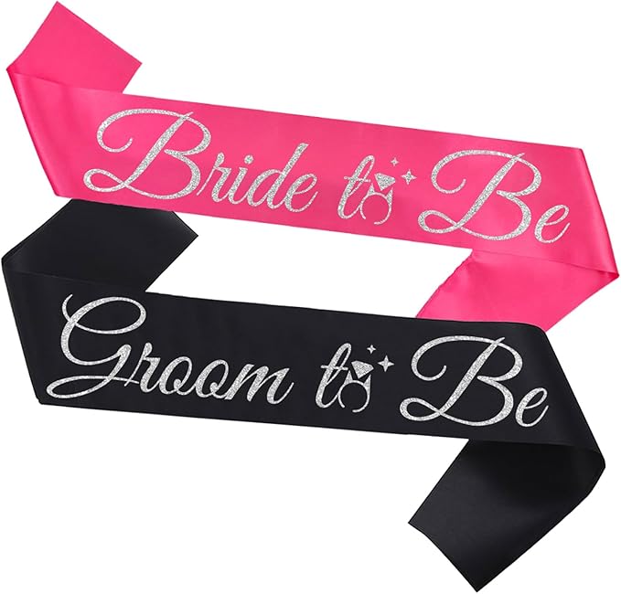 Bride Sash Bachelorette Party Bride and Groom to Be Sash by Unknown