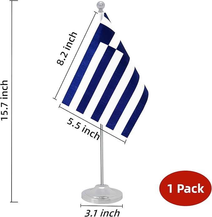 Greece Desk Flag, Greek Table Office Flag - Image 2