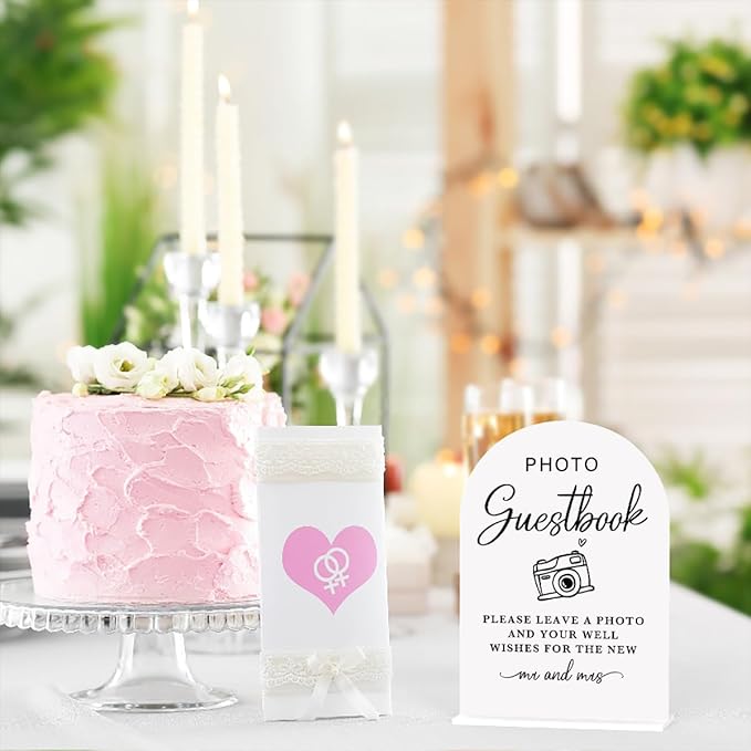 Acrylic Wedding Sign Photo Guestbook Sign - Image 6