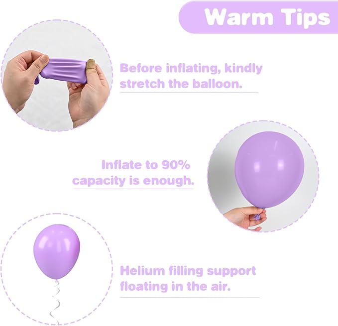 Purple Pink Balloons, 12 Inch Metallic Silver Purple Pink Black Balloons - Image 3