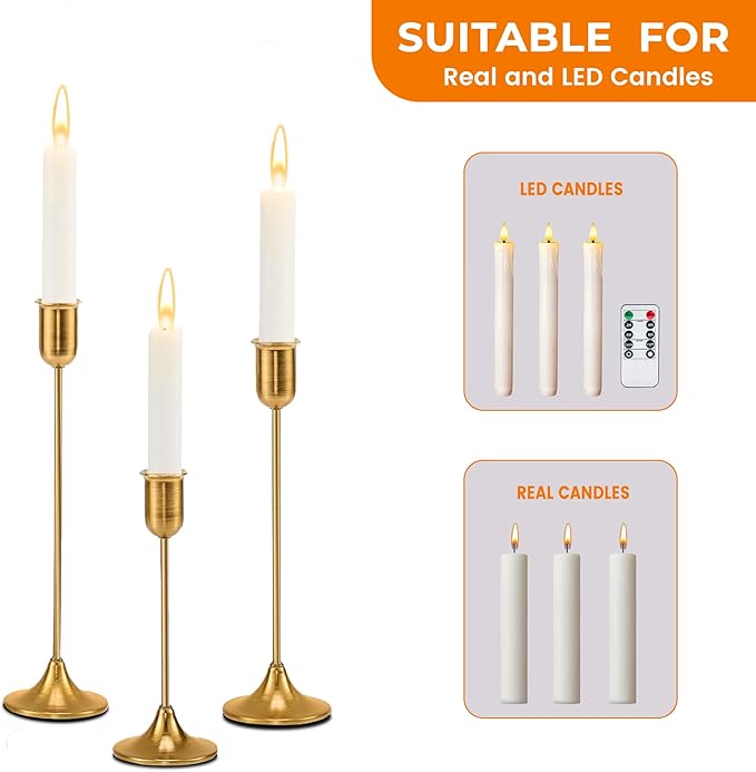 Brass Gold Candle Holder - Image 7