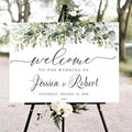 Greenery Wedding Welcome Sign, Eucalyptus Wedding Sign, Botanical Welcome by SZ-HaNoi