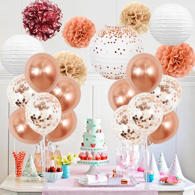 TONIFUL Rose Gold Balloon Stand Centerpiece Table Decorations, Balloons Stand - Image 5