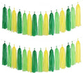 Green Light Green and Yellow Tassel Garland Banner Paper Tassels by Aimto
