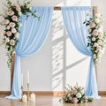 MLMW Wedding Arch Draping Fabric 1 Panel 29" x 20Ft Easter Light Blue Sheer by MLMW