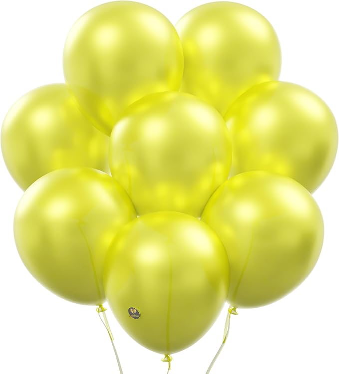 AFTERLOON® Biodegradable Balloons 24 pcs Pearlized Yellow 10 Inch, Pearlescent by AFTERLOON%C2%AE