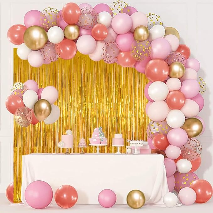 Keyali 3 Pack 3.3 * 8.3 ft Foil Curtain Metallic Tinsel Fringe Curtains Photo - Image 3