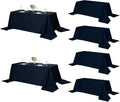 Fokitut 6 Pack Rectangle Tablecloth, 90x132 Inch, Stain Resistant and Wrinkle by Fokitut