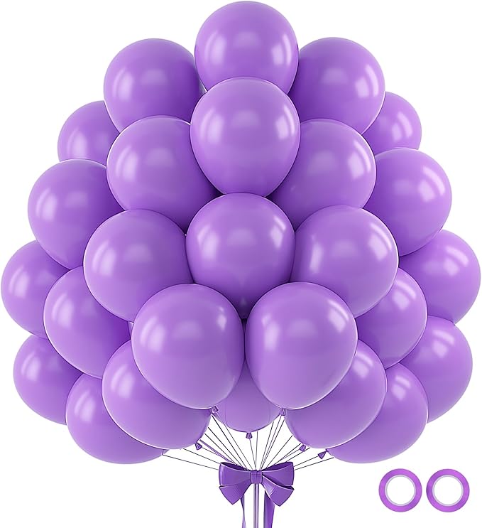 110pcs Purple Balloons 12 Inch Dark Purple Latex Balloon Arch Kit by BAIBAOXIANG