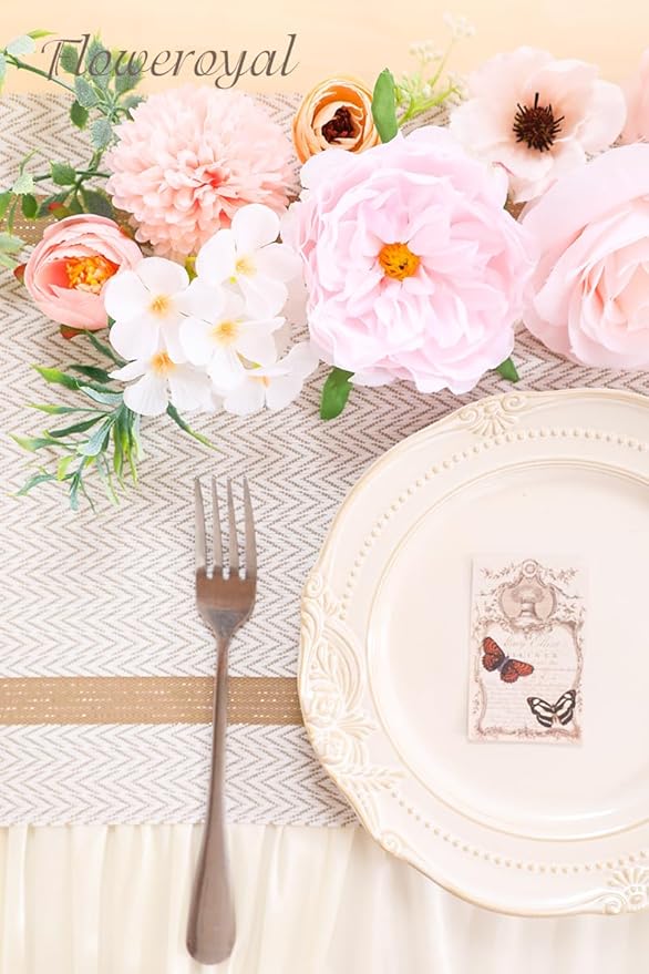 Floweroyal Artificial Flowers Combo Pink Flowers Mix Silk Flowers Roses Peonies - Image 5