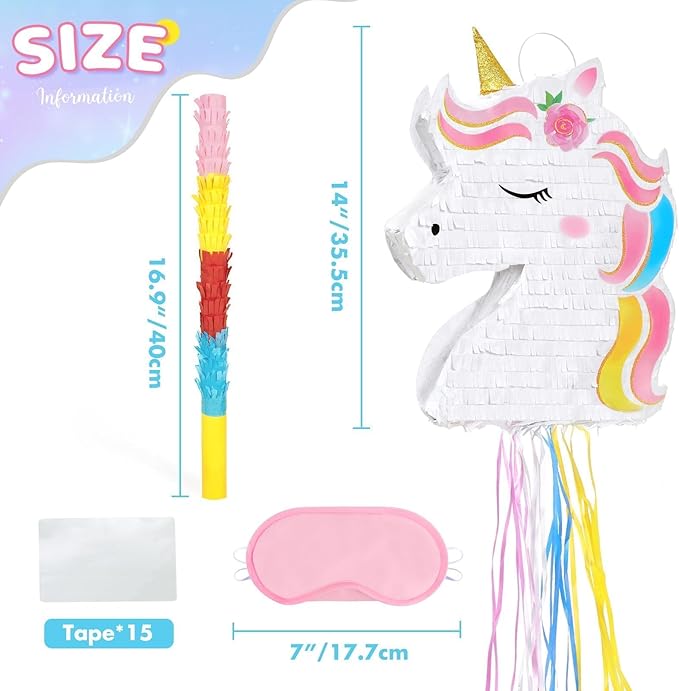 WERNNSAI Foldable Unicorn Piñata - Image 3
