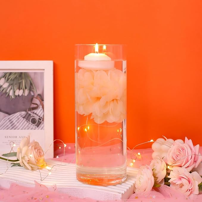 24 Pcs Floating Candles for Centerpieces and Floating Flowers Artificial - Image 7