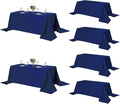 Fokitut 6 Pack Rectangle Tablecloth, 90x132 Inch, Stain Resistant and Wrinkle by Fokitut
