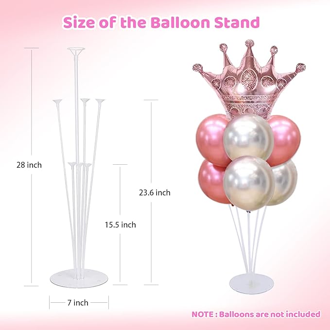 7 Sets Balloon Stands for Table Balloon Stand Kits Clear Table Balloon - Image 2