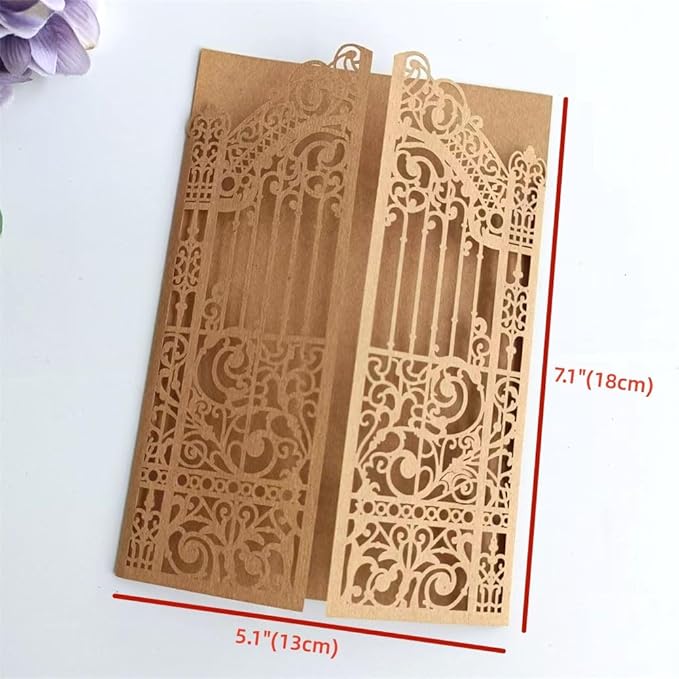 MillaSaw Craft Paper Fence Laser Cut Invitation Card - Image 2