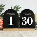 Wedding Table Numbers 1-30, Acrylic Arch Signs by ORGANTEAM
