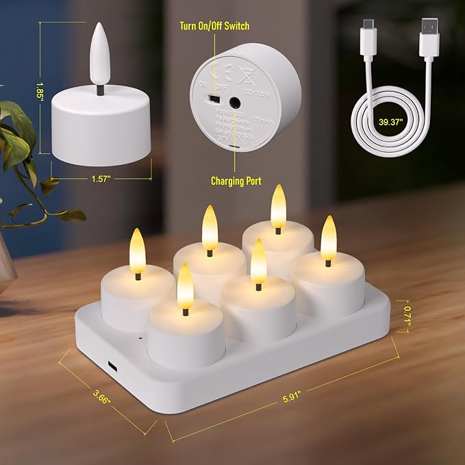 Flameless Tea Lights Candles - Image 7