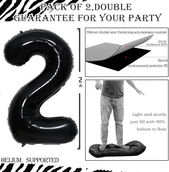 GOER Number 29 Balloons for 29th Birthday Party Decorations, 42 Inch Jumbo Foil - Image 2