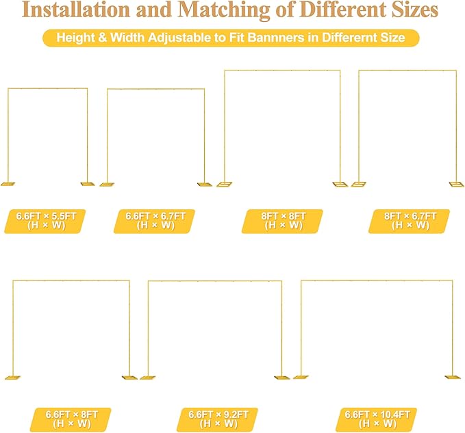 Wokceer 8x8FT Backdrop Stand Heavy Duty Pipe and Drape Kit - Image 2